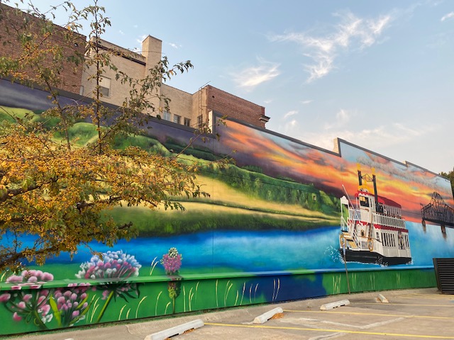 Riverboat on the Missouri mural